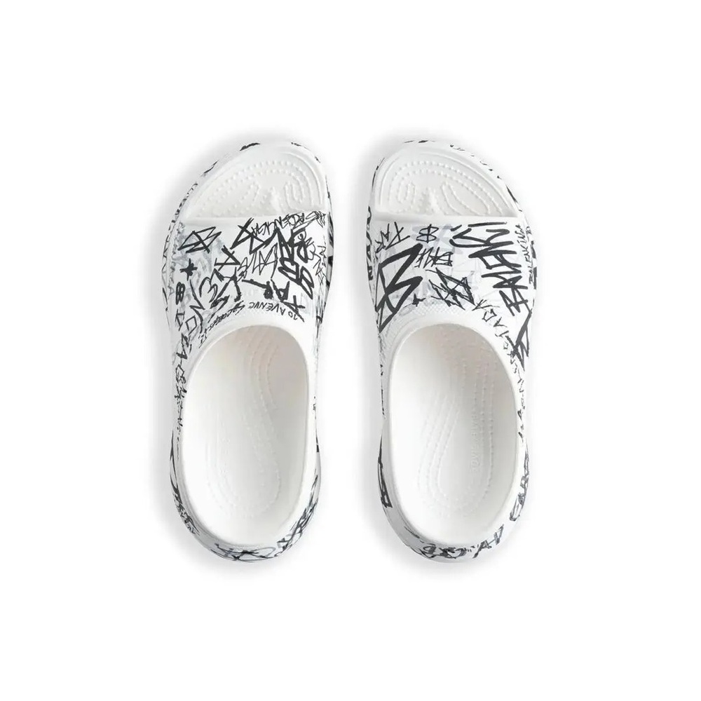 Balenciaga Monochrome Graphic Slides